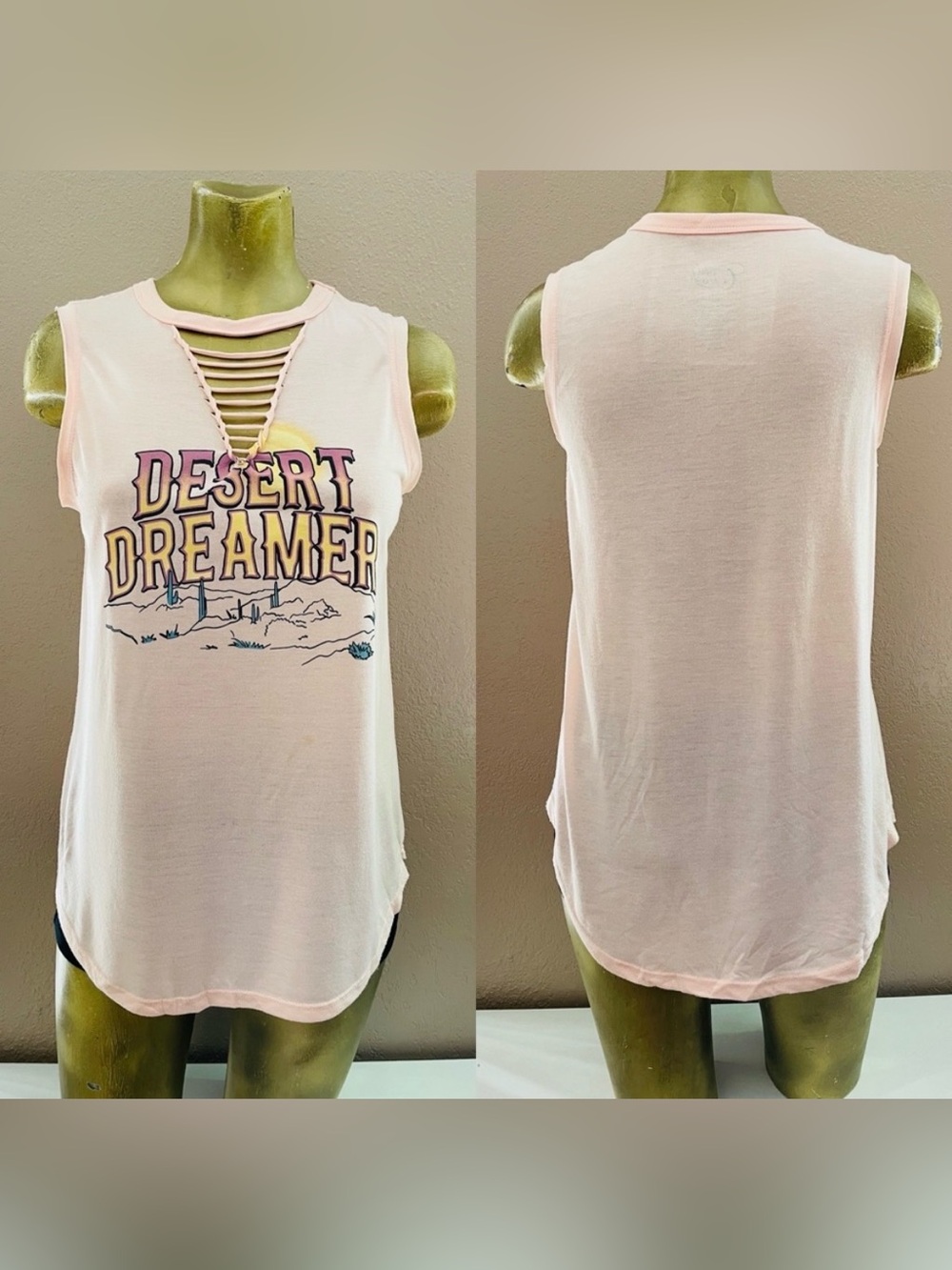 DESERT DREAMER Deconstructed TANK TOP S As-Is